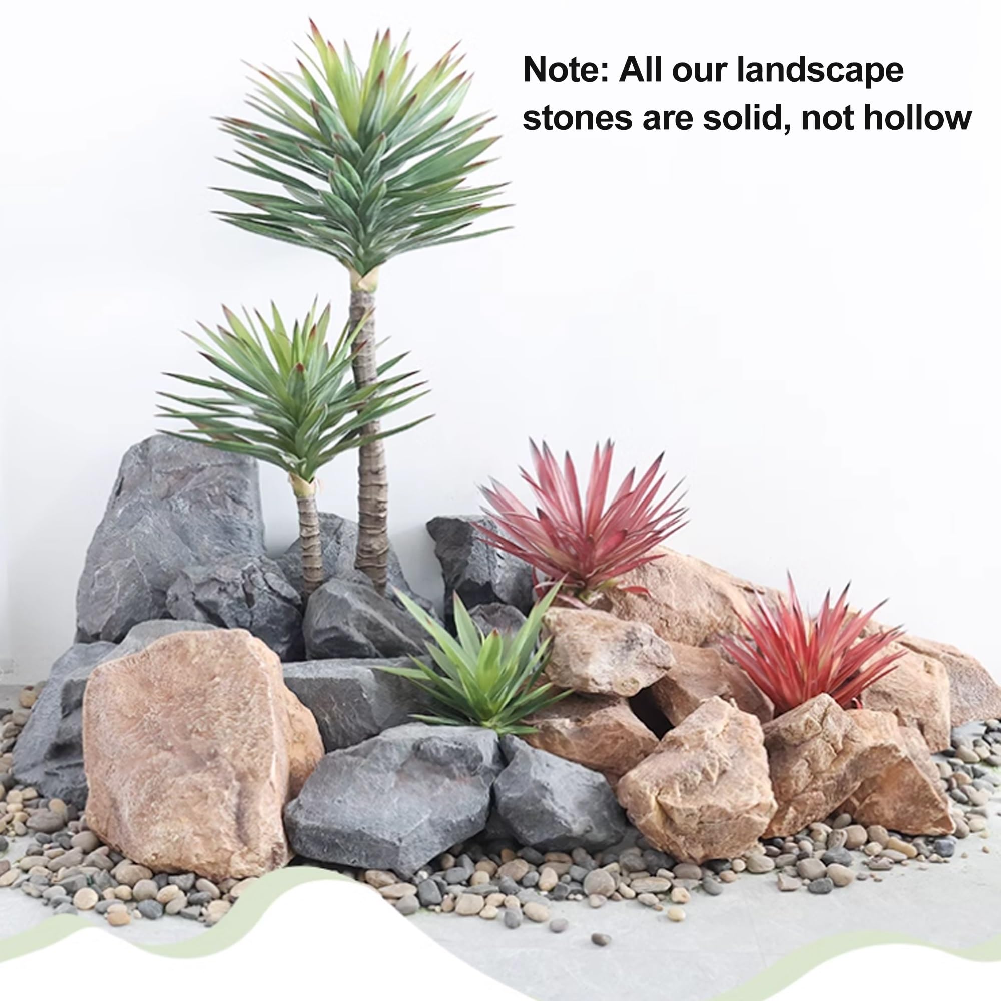 Findlinge steine fr garten, Kunstfelsen fr den Auenbereich,  Landschaftsfelsen mit realistischer natrlicher Textur, solide knstliche  Felsen aus PU-Schaum, fr die Landschaftsgestaltung Rasen(27*26 :  Amazon.de: Garten
