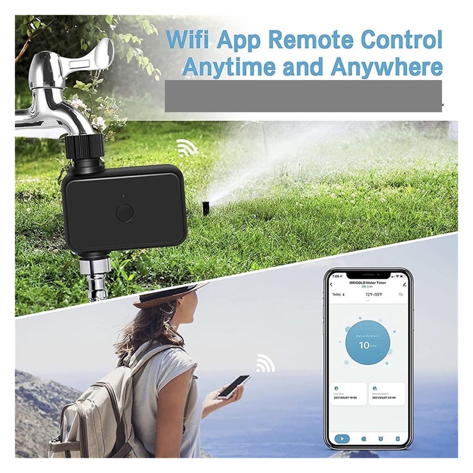 Controller automatici per l'irrigazione Timer for irrigazione Wi-Fi da giardino Regolatore di irrigazione Wi-Fi automatico intelligente Valvola dell'acqua di irrigazione da giardino intelligente Irrig