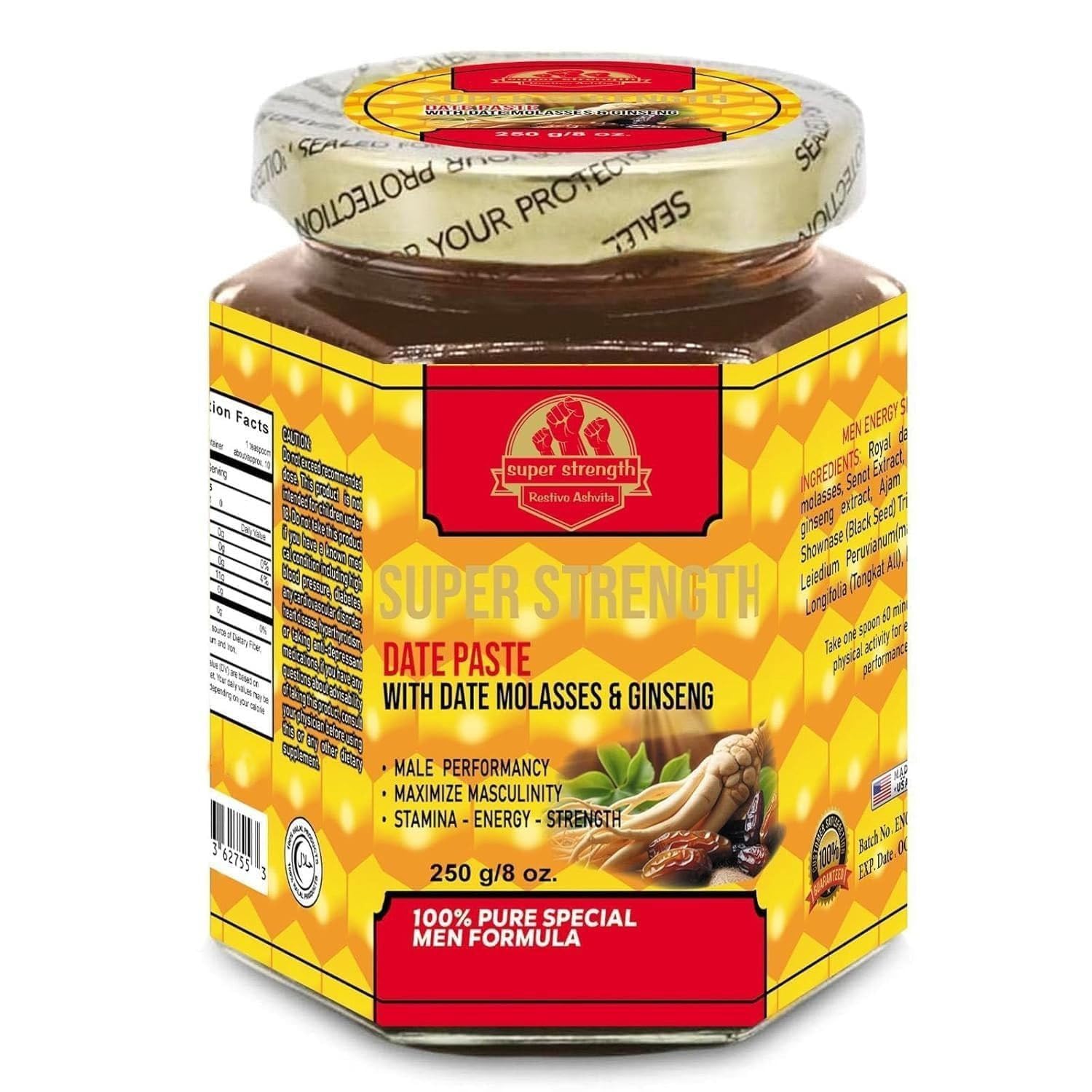 Resttivo SUPER Srenghth - Ajwa Date Paste Extra Flavor - Energy Support Men 250 mlF / 8 oz