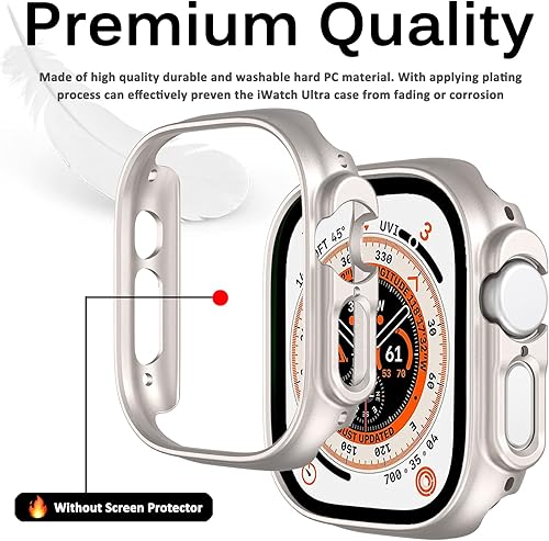 Miniatura 3 de Miimall Funda para Apple Watch Ultra 1 2 3 de 1.929 in de policarbonato duro sin protector de pantalla, delgada, ligera a prueba de golpes para