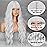 MERISIHAIR Long Silver White Hair Wigs for Women Synthetic Platinum White Wig with Bangs Wavy Costume Cosplay Wig For Girls Daily Use Wear, Halloween & Cosplay