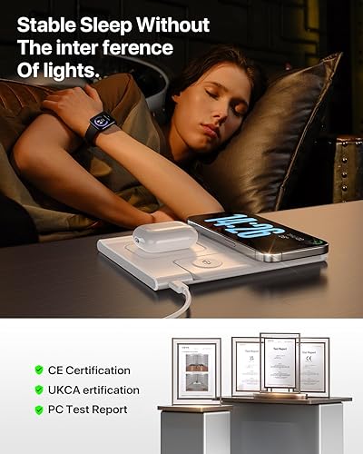 Miniatura 6 de EXW Estación de carga, estación de carga 3 en 1 para dispositivos Apple, soporte de cargador inalámbrico para iPhone 17 Air 16 15 14 13 12 11 Pro