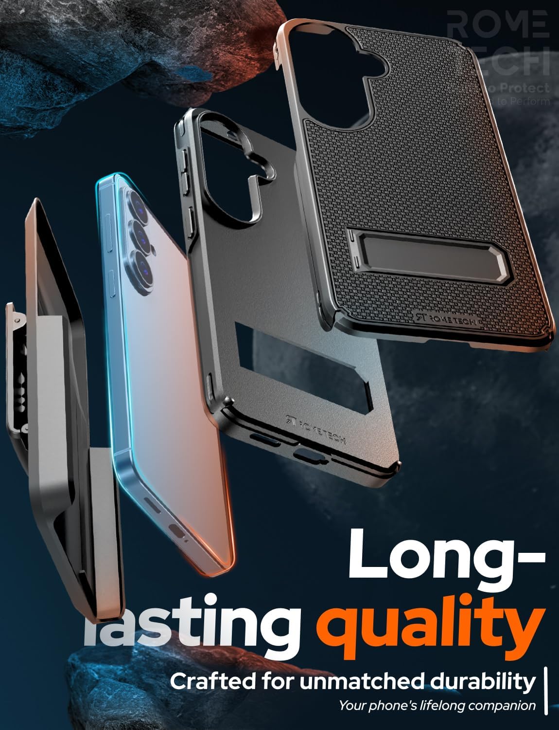 Designed for Samsung Galaxy S26 Plus Case with Belt Clip Holster - Compatible with MagSafe Magnetic Heavy Duty Phone Cover with Kickstand - Black