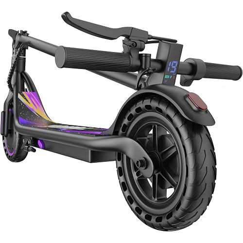 Electric Scooter for Adults & Teens, 350W Motor, 19 MPH Top Speed & 15 Miles Range, 8.5" Tires, Lightweight Folding E-Scooter with Dual Brakes, APP