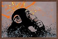 Vista 10 de Trends International Thinker Monkey - Póster de pared de la colección Graffiti, 22.4 pulgadas de largo x 14.7 pulgadas, versión enmarcada en madera