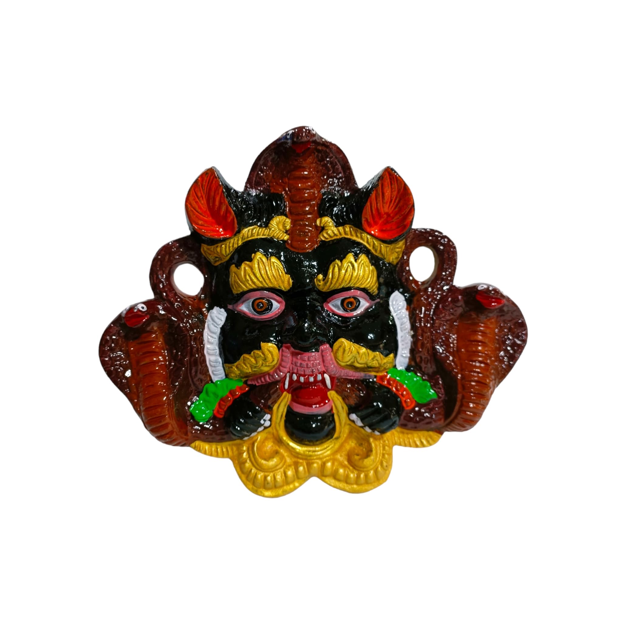 DEV SAMAGRI Metal kirtimukha Mask/Keerthi Mukudu/Metal Nazar Battu Face Mask with Naag Wall Hanging/Evil Eye Protector for Home, Office & Gift Item Decorative Showpiece (B0C4F8QR6K) Amazon Price History, Amazon Price Tracker