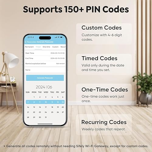 Miniatura 3 de Cerradura inteligente de huellas dactilares con teclado, bloqueo de entrada sin llave para el hogar, apartamento, oficina, Airbnb, alquiler, niños y