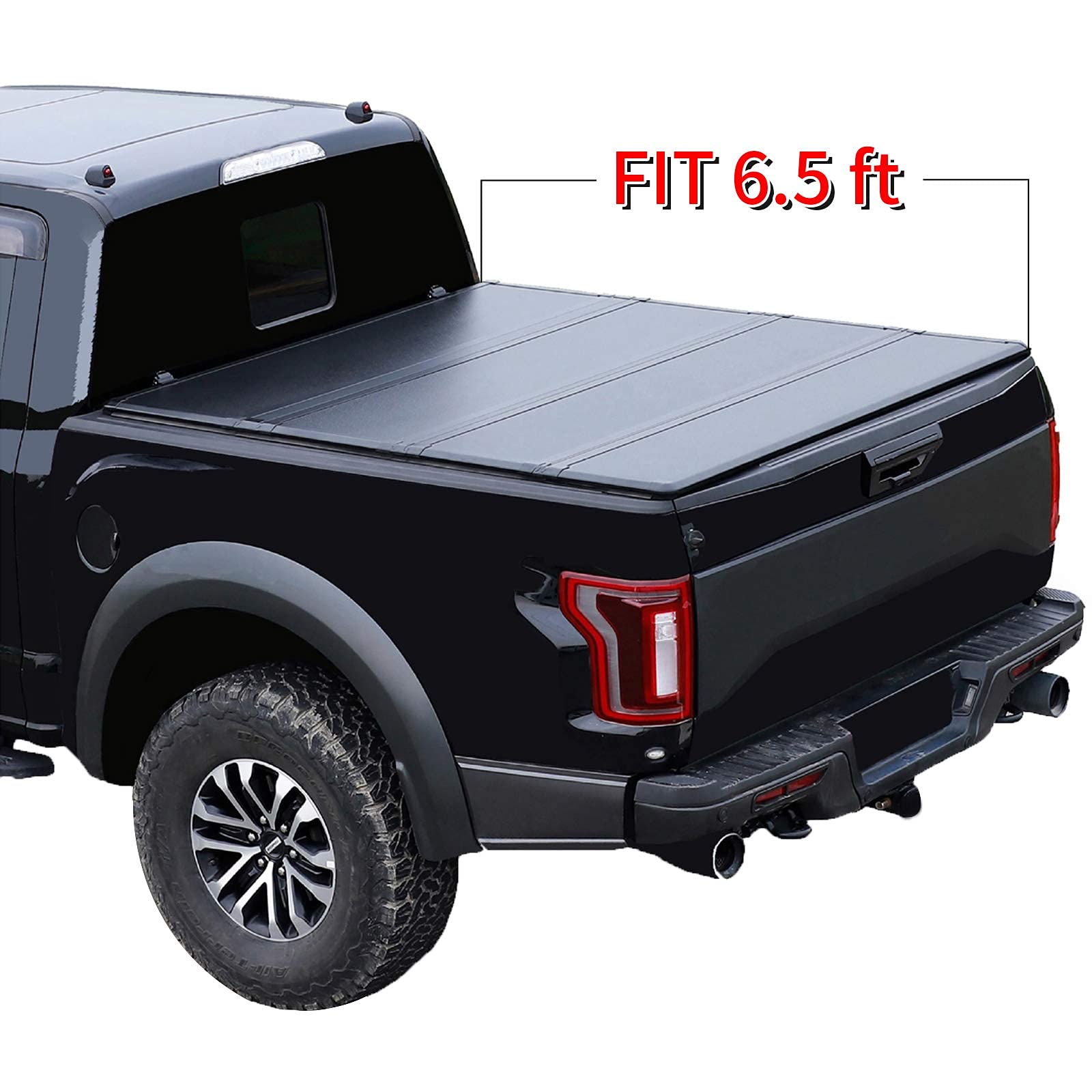 Buy AUTOSTARLAND 6'5" Hard Fiberglass QuadFold Truck Bed Tonneau Cover