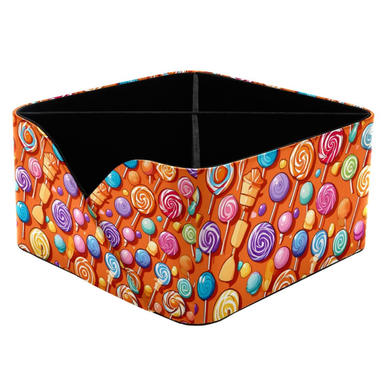 Organiseur de bureau pour fournitures artistiques et cosmétiques à motif orange