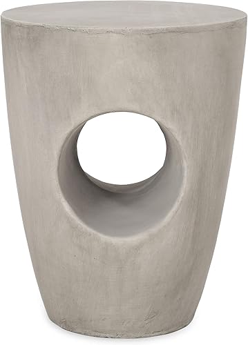 Christopher Knight Home Samuel - Mesa auxiliar ligera contemporánea para interiores, acabado concreto