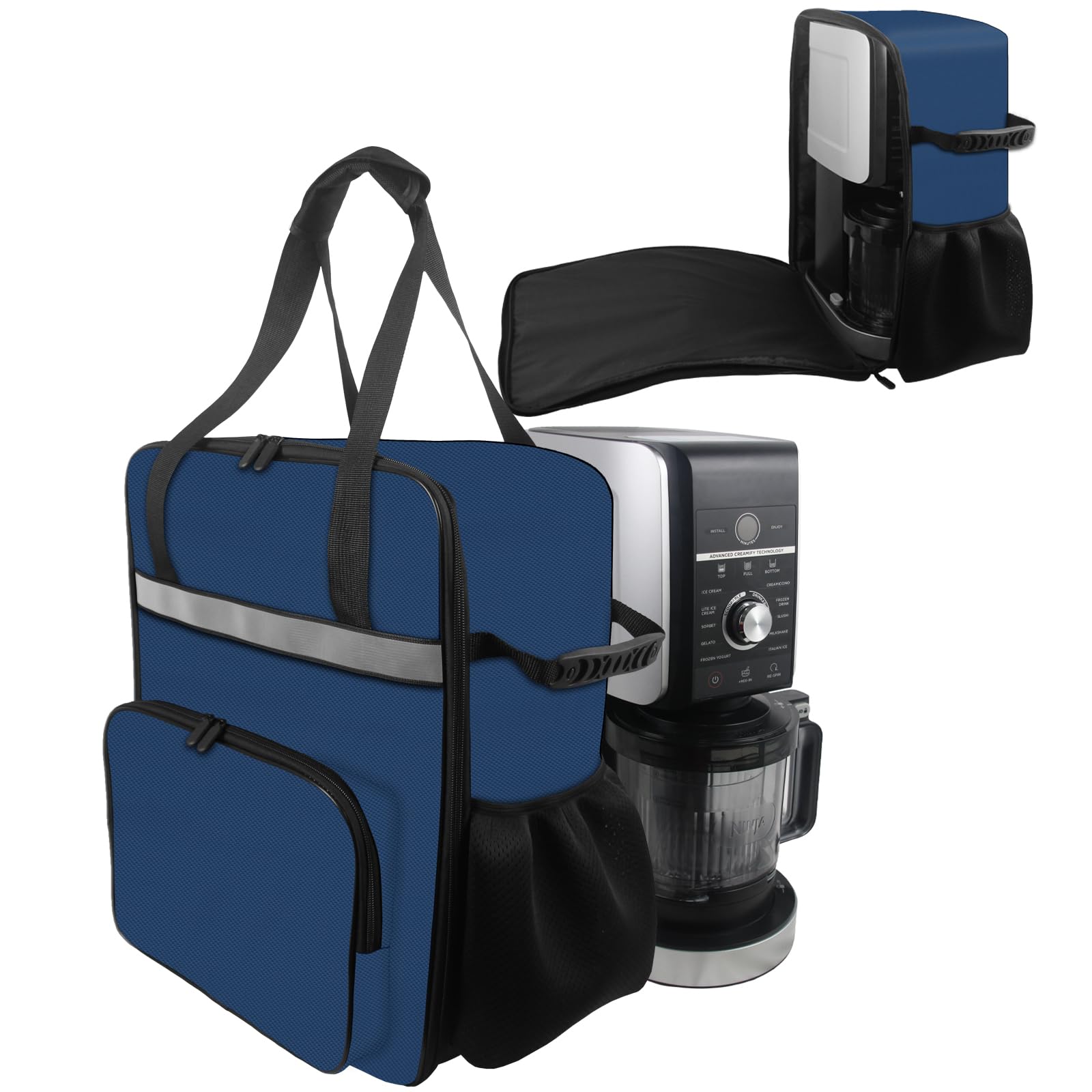 CouldyCasi Carrying Bag for Ninja CREAMi Ice Cream Maker, Portable Outdoor Frozen Treat Maker Travel Bag Case Front-Opening Design Ice Cream Machine Bag for Ninja CREAMi Ice Cream Maker NC301/NC501