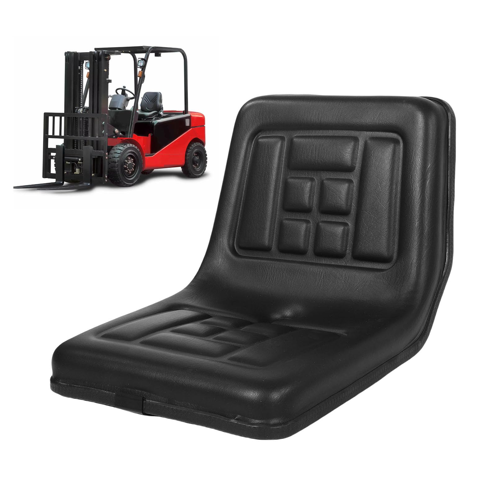 Siège D'excavatrice Siège de Pelle Rétrocaveuse Siège de Dozer Conception Ergonomique Universelle avec la Glissière de la Piste pour Chariot élévateur à Fourche Tracteur Skid
