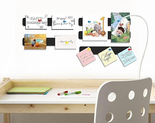 Miniatura 7 de Paquete de 5 tiras de fieltro para tablón de anuncios para dormitorio, oficina, decoración de pared del hogar, tablero de anuncios autoadhesivo con