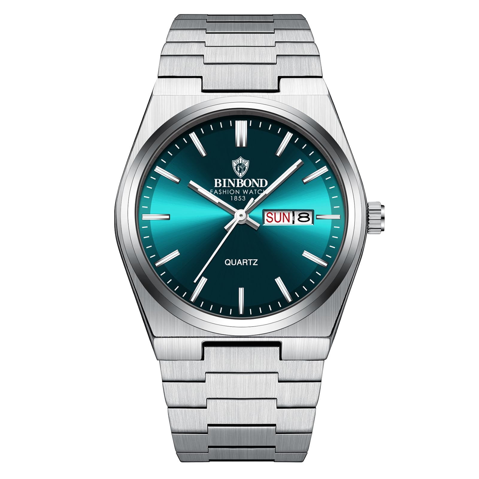 OIDEA Damen Armbanduhr mit Strass Schmale: Weiß Quarz Analog