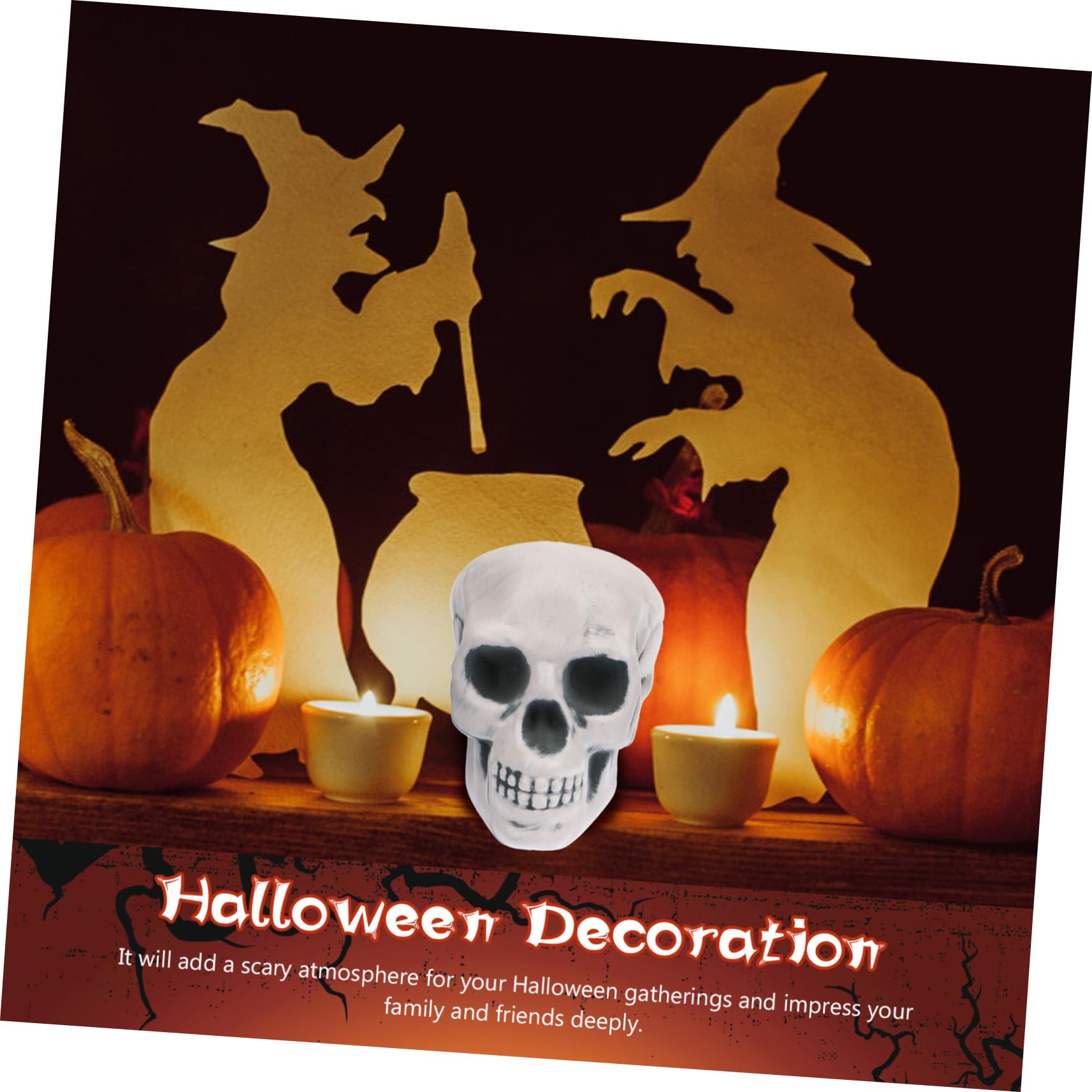 TOPBATHY 16 Pz scheletro di halloween regalini halloween decorazioni halloween giocattoli di halloween ornamento del cranio di Halloween giocattolo oggetti di scena del cranio spaventosi
