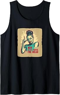 Funny Hit the Nail Idiom Speech Costume Tank Top