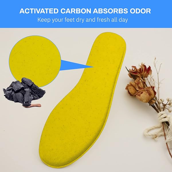 Memory Foam Insoles for Women, Replacement Shoe Inserts for Work Boot, Running Shoes, Hiking Shoes, Sneaker, Cushion Shoe Insoles for Foot Pain Relief, Comfort Inner Soles 6mm Black US 8 - 4