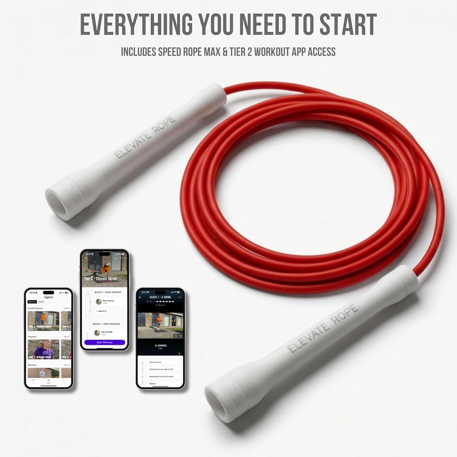 Elevate Rope Professional Beaded Jump Rope - 3m Adjustable, Quality Beads & Poly Cord - For Freestyle, Cardio & Tricks - All Levels & Indoor/Outdoor Use