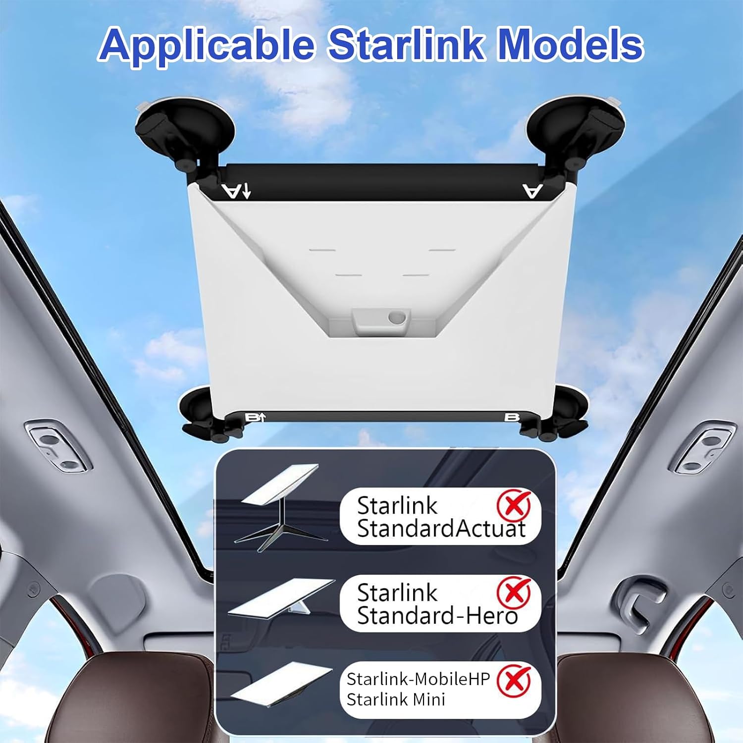for Starlink Mini Accessories,for Starlink Mini Suction Cup Mount, 2.8 x 4.1 x 10.8inches for Starlink Solar Kit Starlink Vehicle Mount for Car Sunroofs or Windows