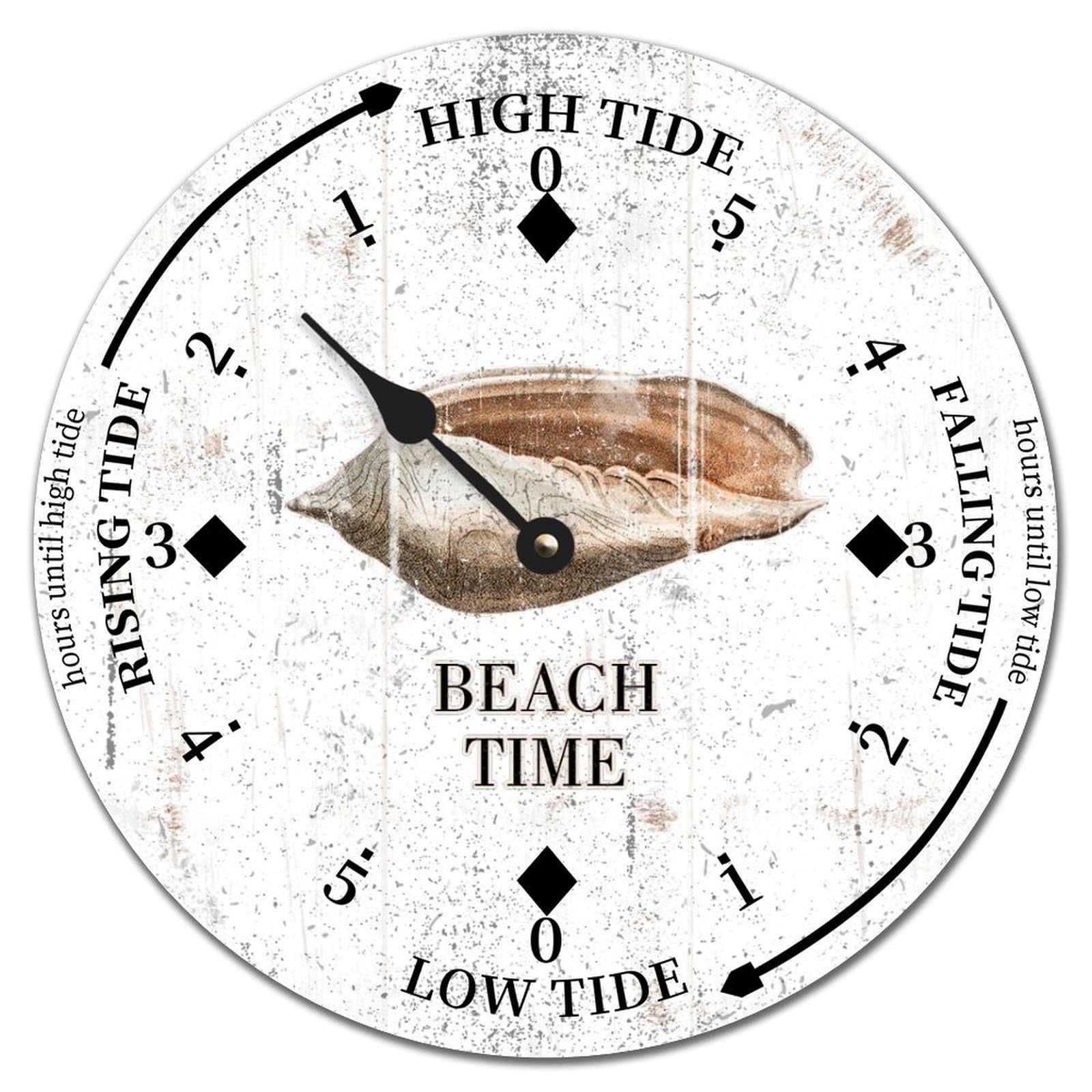 Horloge de l'océan en bois pour salon style bord de mer