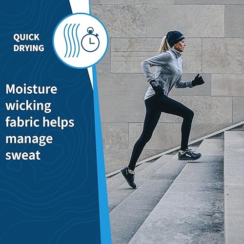 Miniatura 4 de TrailHeads Sombrero de cola de caballo - Serie Adrenaline  Gorro de correr para mujer con detalles reflectantes  Gorra negra con calavera