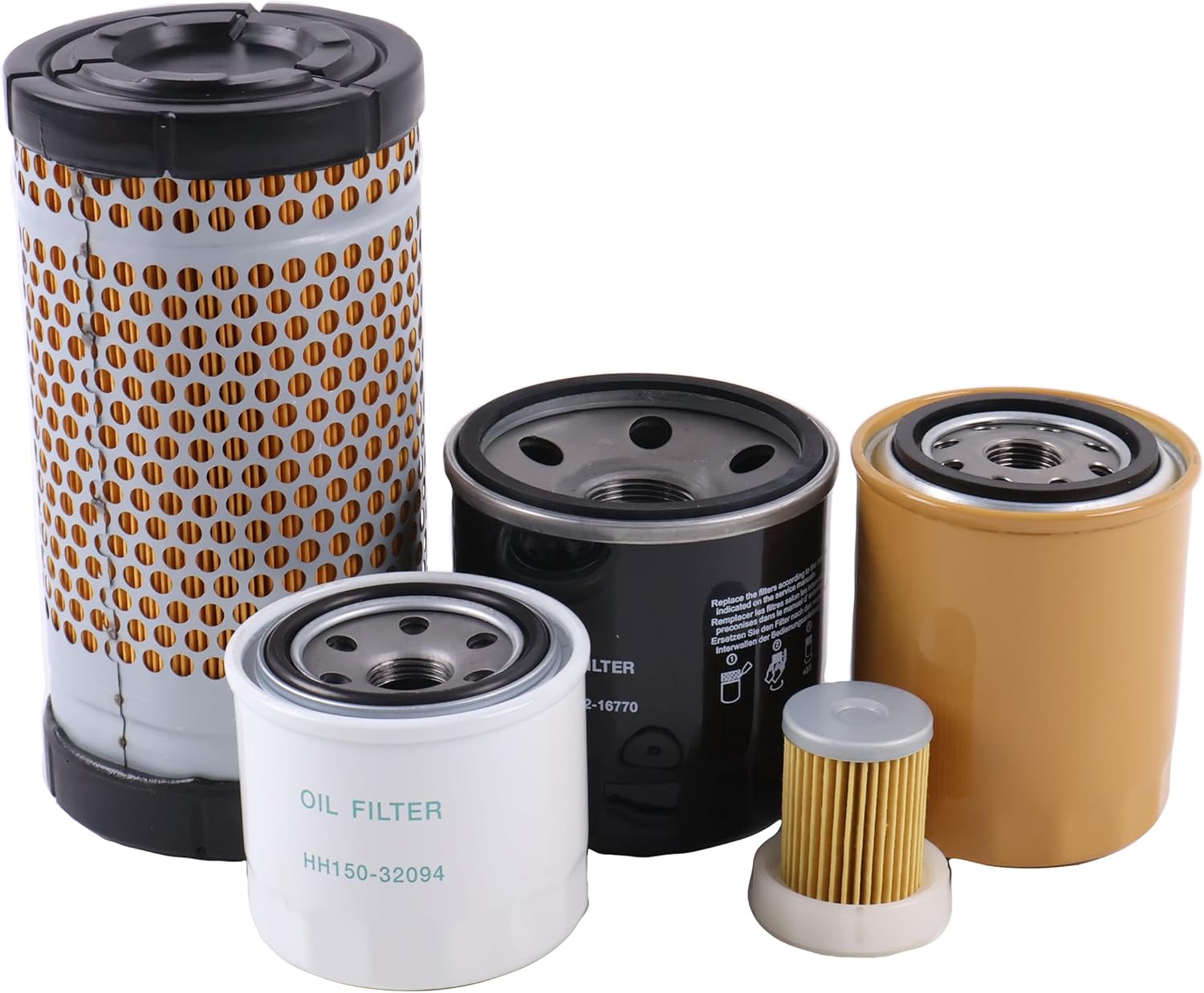 Maintenance Filter Kit HH150-32094 6A320-59930 HHK70-14070 HHK32-16770 1G319-11210 Compatible With Kubota RTV-X1140 RTV-X1100C RTV-X1120D Utility Vehicle