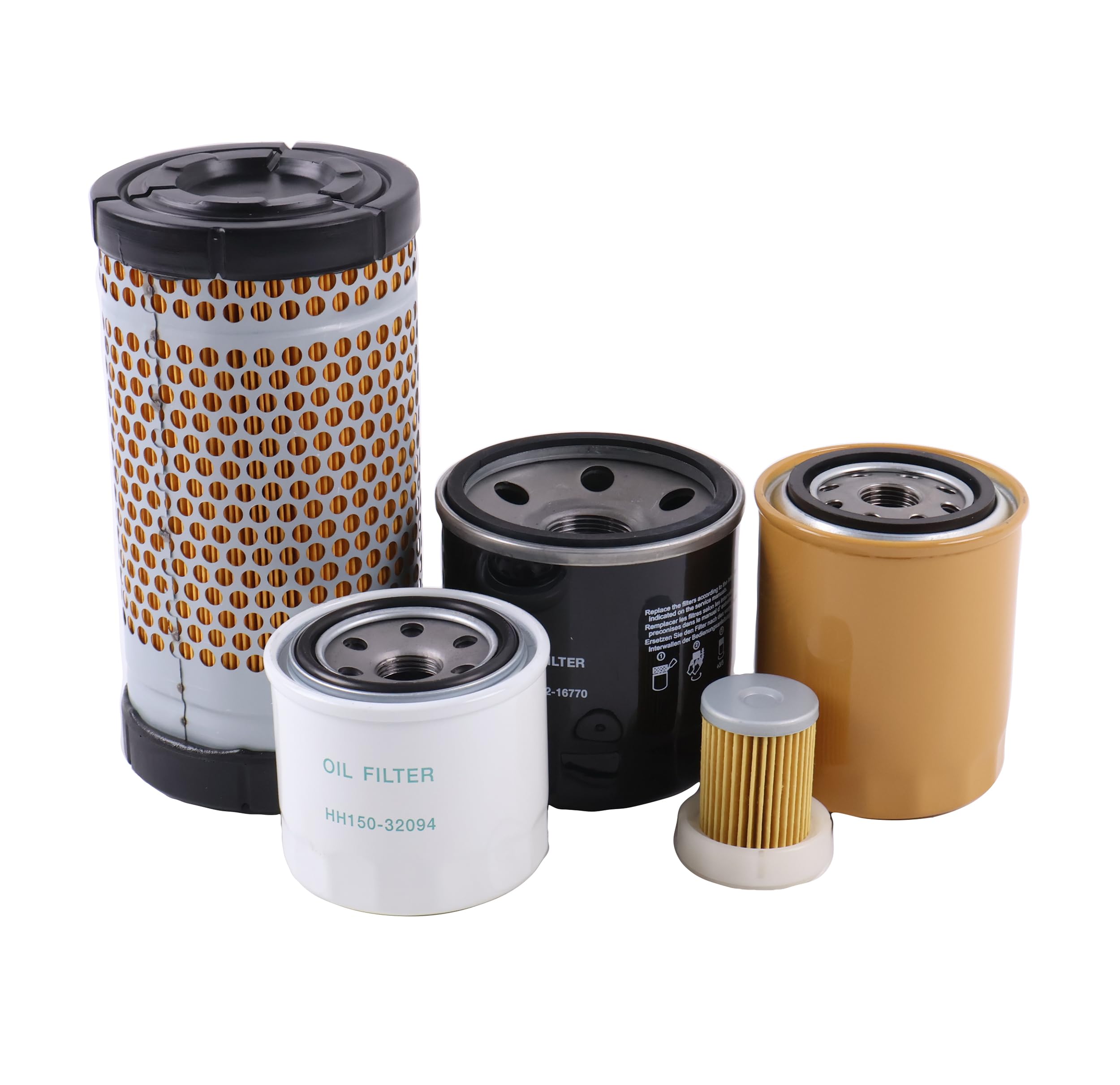 Demfec Maintenance Filter Kit HH150-32094 6A320-59930 HHK70-14070 HHK32-16770 1G319-11210 Compatible With Kubota RTV-X1140 RTV-X1100C RTV-X1120D