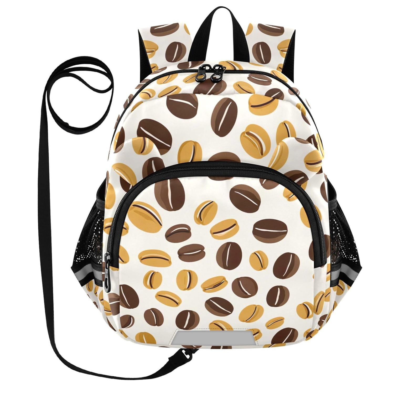 Coffee Bean Simple Colored Toddler Harness Backpack for Boys Girls 3-6 Years Kids Backpack with Anti Lost Safety Leash Child Leash Backpack for Walking Preschool Travel