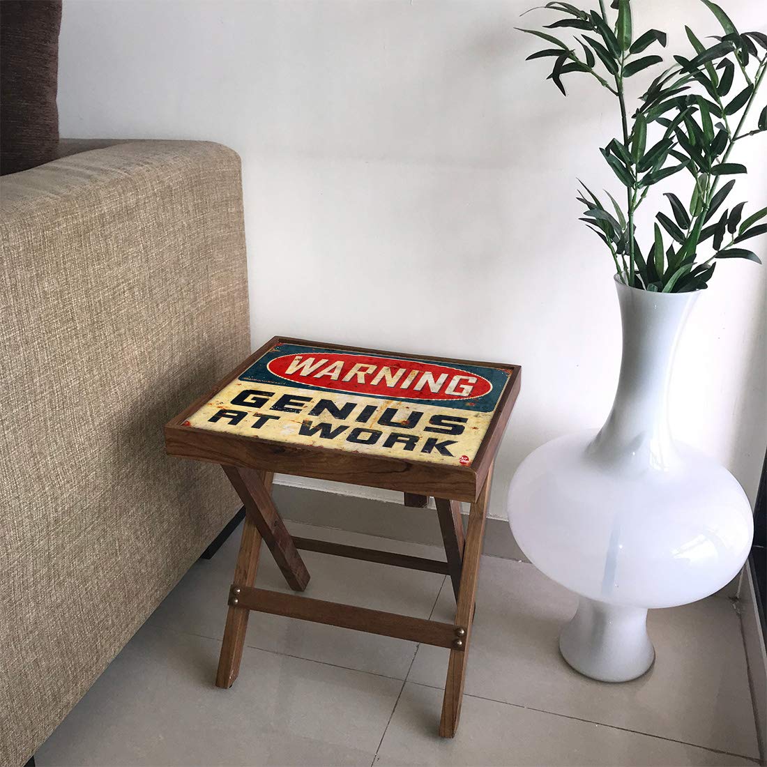 Nutcase Designer Teak Wood Side Table Folding Wooden Bedside Kids Baby Nursery Furniture - Fun and Games - Funny Genius-image-28