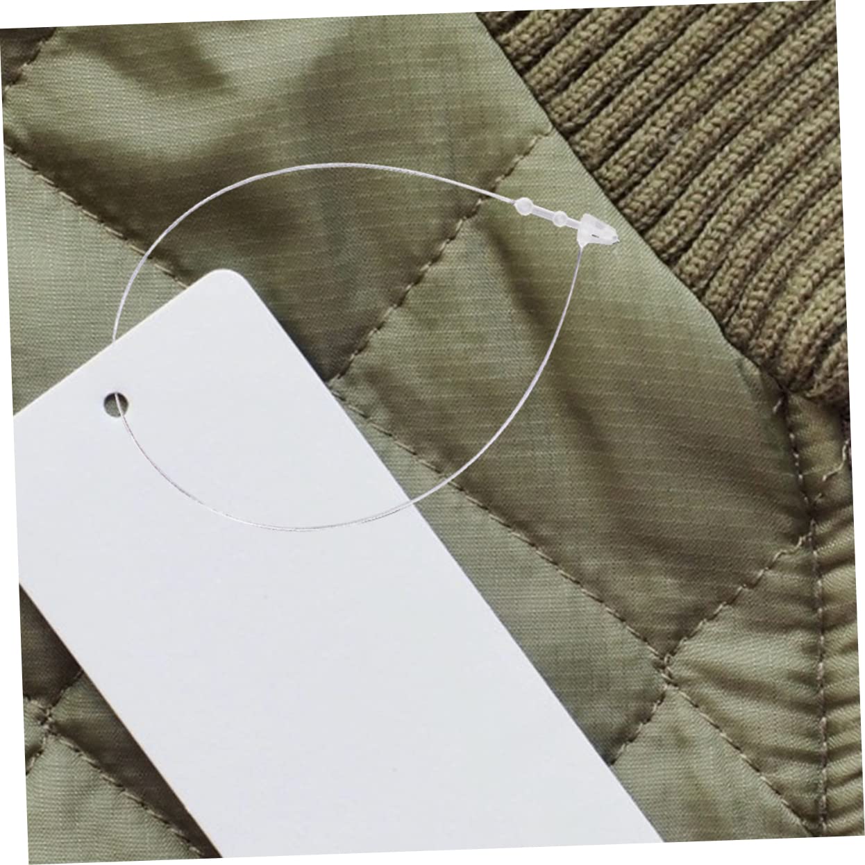 FUNOMOCYA 5000pcs 4 Trademark Hanging Rope Tag Fastener Snap Lock Pin Tag Clips Tag Hanger Fasteners for Clothing Snap Lock Ties Snap Lock Fastener Labels Hanging Rope White Plastic