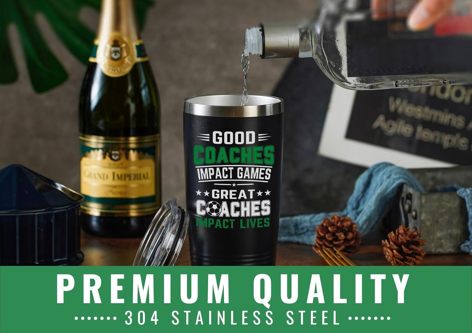 Onebttl Soccer Coach Gifts, Funny Gift Idea for Appreciation, Christmas, Birthday, 20oz Stainless Steel Insulated Tumbler Travel Mug, Black, BS-COACH-TUMBLER20-SOCCER-IMPACT - Image 3