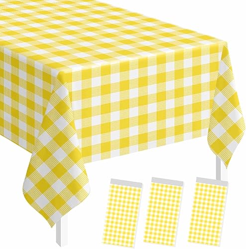 Miniatura 37 de SietDESEO Paquete de 2 manteles de plástico color rojo de 54 x 108 pulgadas, desechables de alta calidad para mesa rectangular, para bodas, baby