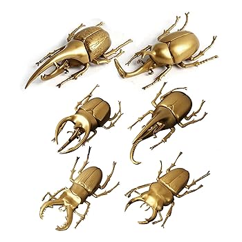 Amazon.co.jp: EUHELOPA カブトムシ フィギュア 金色 昆虫