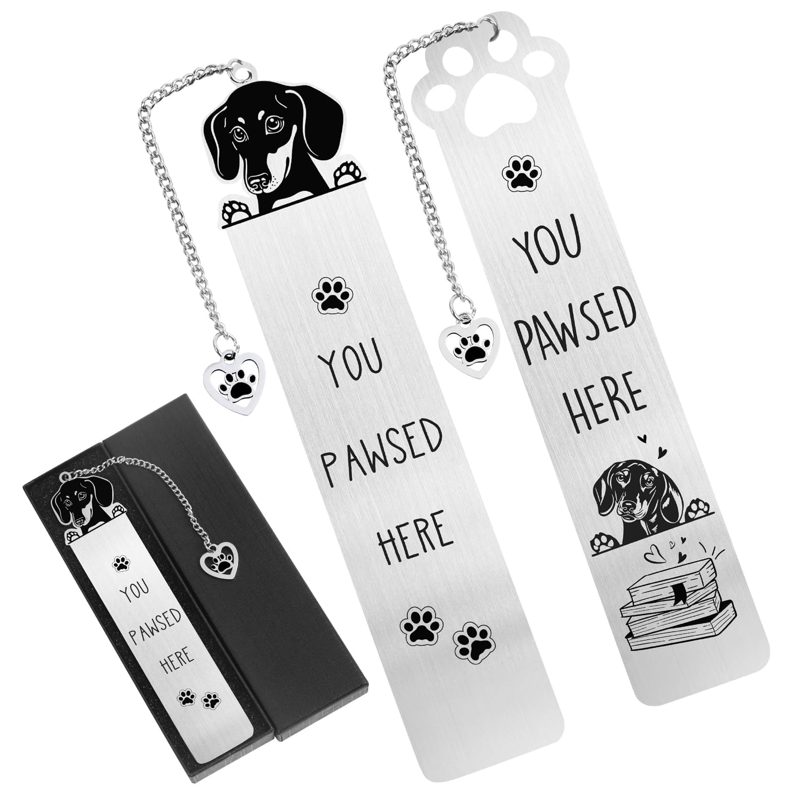Dackel Book Book Funny Dog Gift 2 szt. Dackel prezenty dla miłośników Dackell Unikalne prezenty dla psa dla przyjaciół psów prezenty dla kobiet