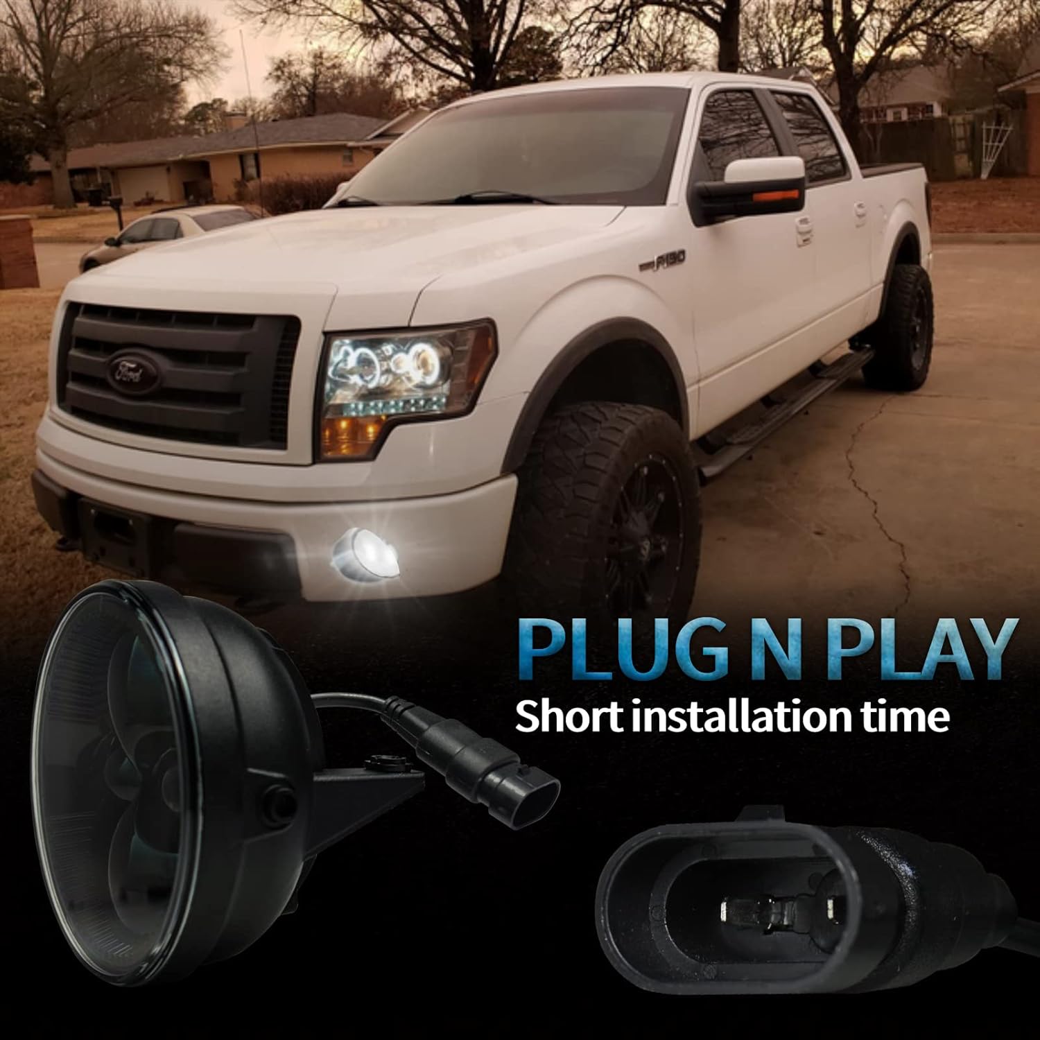 Upgraded Dual Color LED Fog Lights for Ford F150 (2006-2014), Ranger (2008-2011), Expedition (2007-2014) - Driver & Passenger Side