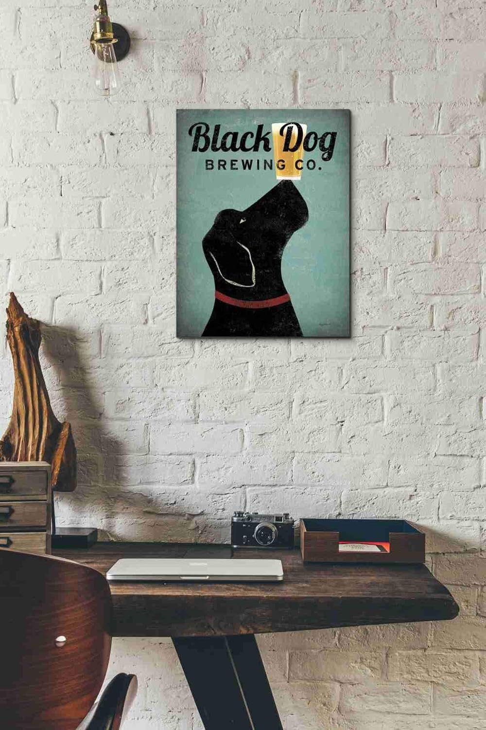 Epic Graffiti 'Black Dog Brewing Co v2' by Ryan Fowler, Canvas Wall Art, 12"x16"