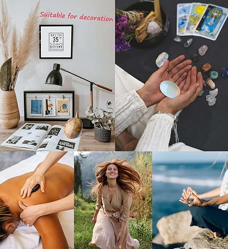 Miniatura 10 de Lapislázuli de 2.4 pulgadas, cristales curativos de piedra de palma grande, piedras preciosas naturales, efectos calmantes, equilibrio de energía,