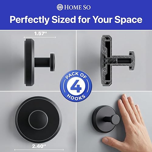 Miniatura 7 de HOME SO Ganchos con ventosa para ducha, baño, cocina, puerta de cristal, espejo, azulejos, lufa, toalla, abrigo, soporte de gancho para bata de baño