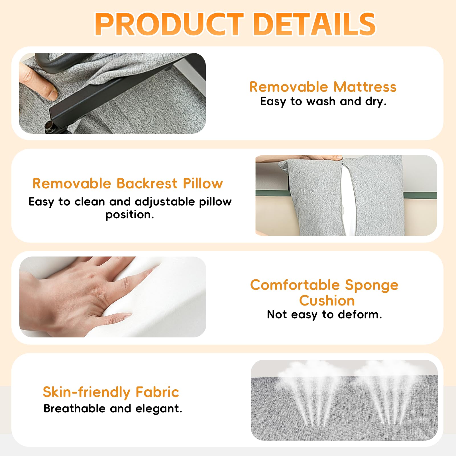 YUCHENGTECH Respaldo eléctrico de elevación para cama, respaldo de cama para ancianos sentados en camas, ajustable de 2 a 80 ° para cuello, soporte lumbar para personas mayores, pacientes, 330 libras
