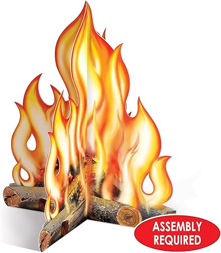 Miniatura 3 de Beistle Centros de mesa de papel 3D para fogata, 12 pulgadas de alto, juego de 3 suministros para fiestas temáticas de hoguera de verano, campamento