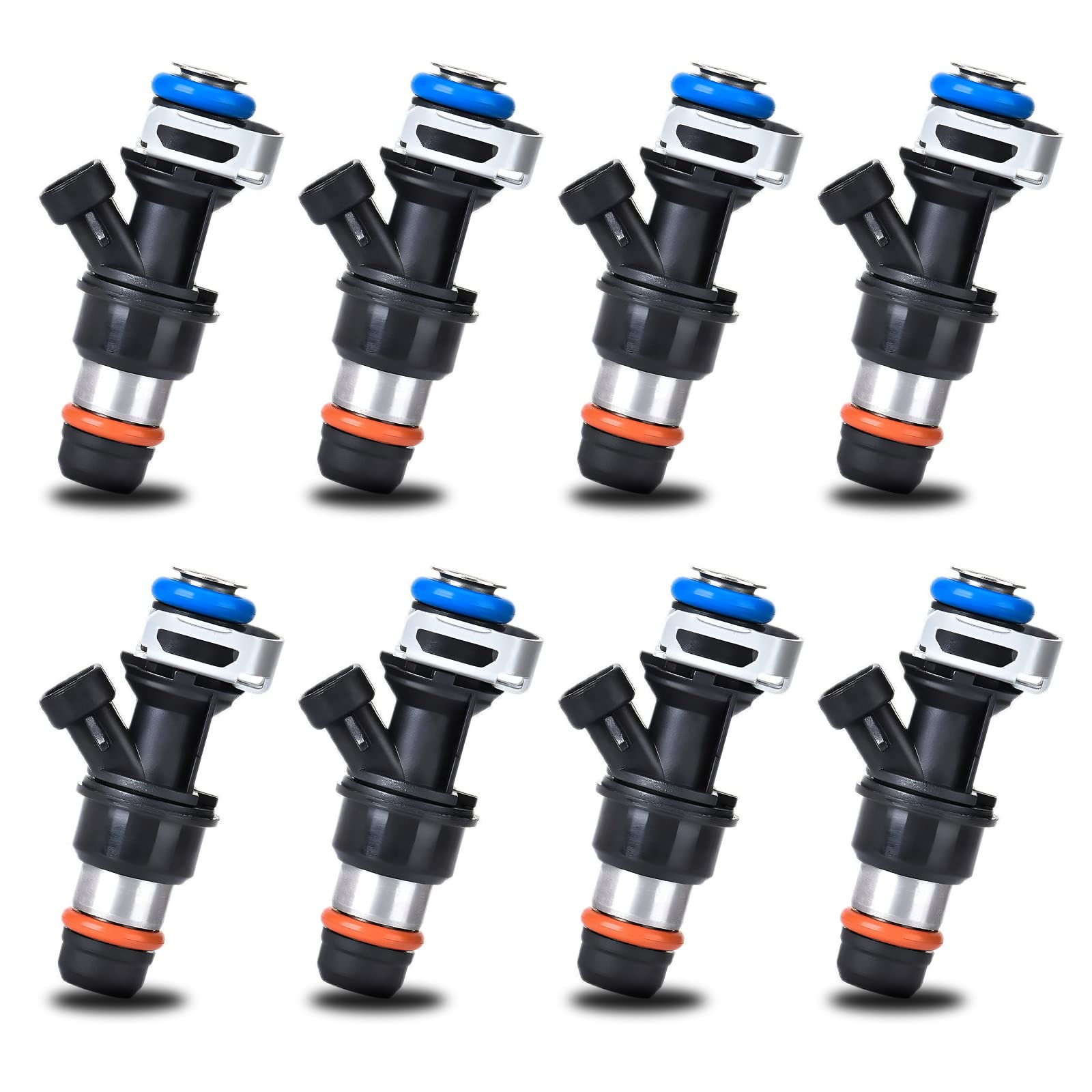 8 Pcs Fuel Injectors 4 Holes 17113553 Compatible with Sierra Silverado Suburban Savana Yukon 2001-2007 1500HD 4-Door 4.8L 5.3L 6.0L