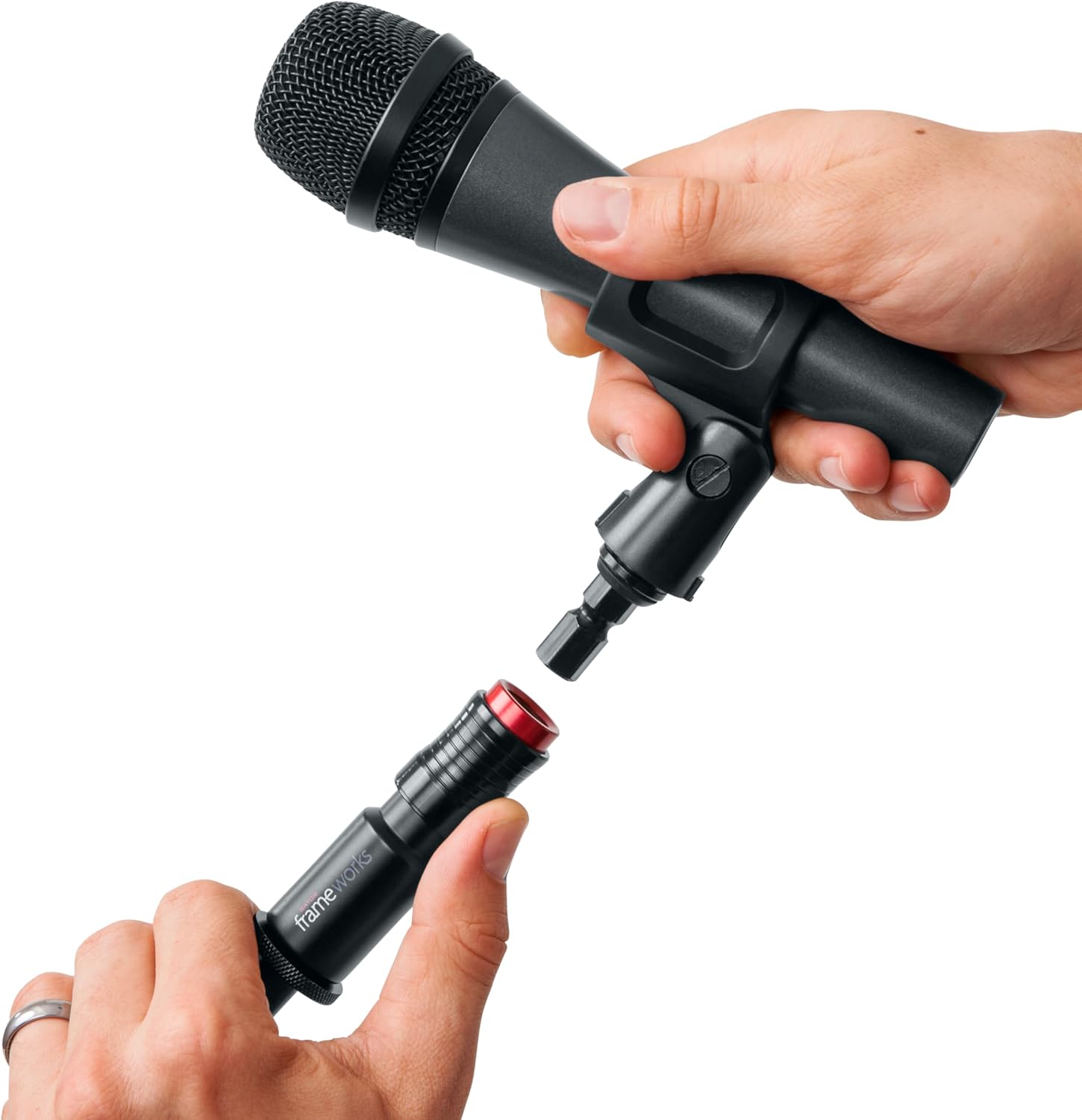 Gator Frameworks Microphone Clip Quick Release Stand Attachment, (GFW-MIC-QRTOP)