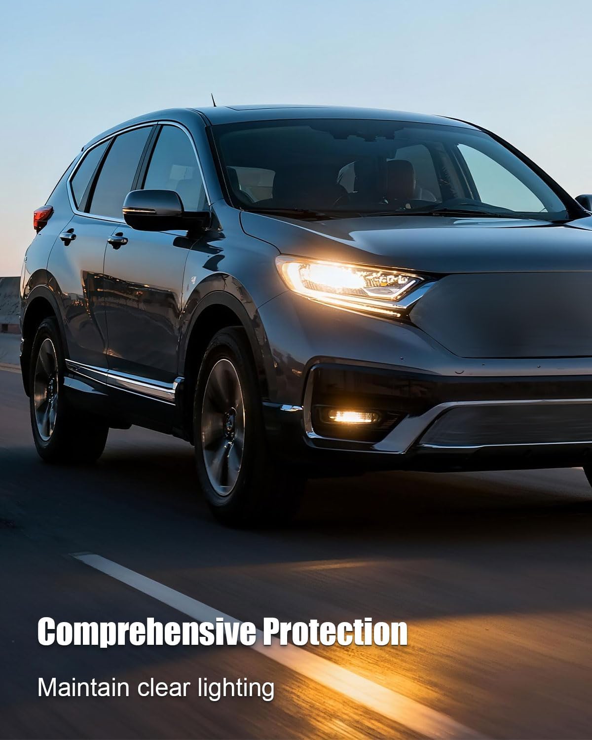 Front Fog Light Cover Fit for Honda CR-V LX 2017 2018 2019, Bumper Fog Lamp Grille Replace 71153-TLA-A01 71153TLAA01, Left and Right, 2Pcs