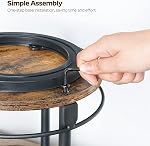 YATINEY Spice Rack, Lazy Susan Turntable, 2-Tier Organisateur d'épices tournantes, porte-filtrage industriel, pour comptoir et armoire de cuisine, compact et polyvalent, brun rustique et noir SR22BR