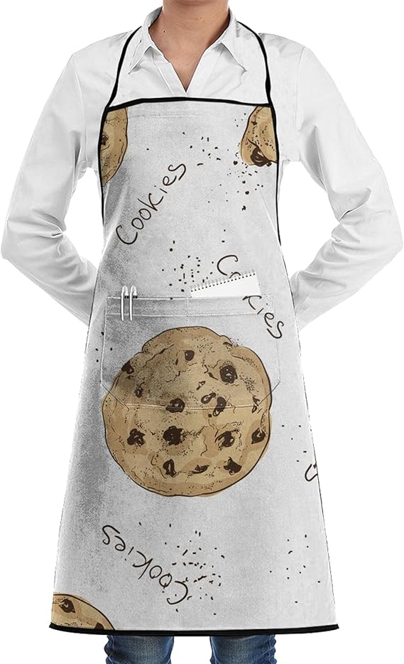 Chocolate Chip Cookies Apron For Women with Pockets Of The Kitchen