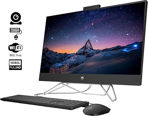 Miniatura 3 de HP Computadora de escritorio todo en uno, pantalla Full HD de 27 pulgadas, procesador AMD Ryzen 5 5500U, 16 GB de RAM, SSD de 512 GB, Wi-Fi, HDMI,