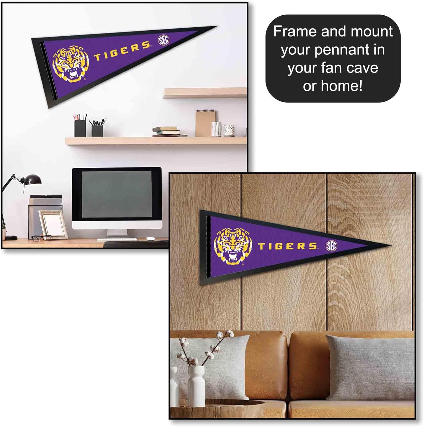 Louisiana State LSU Tigers SEC Pennant Flag - Image 4