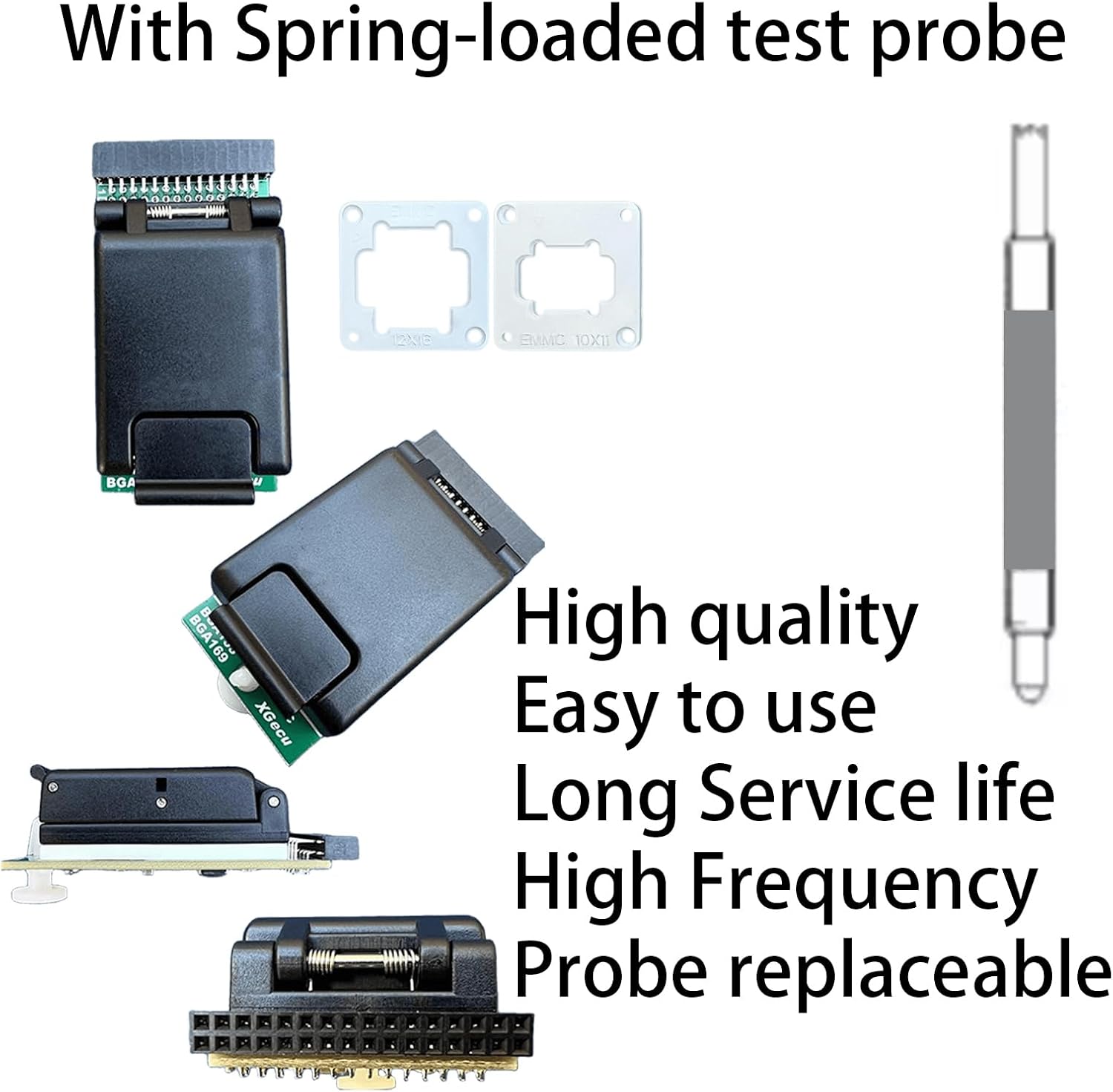 Efficient Programming BGA153 BGA169 Adapter Socket for T76 Devices Programmer Spring-Loaded Test Probe Holder
