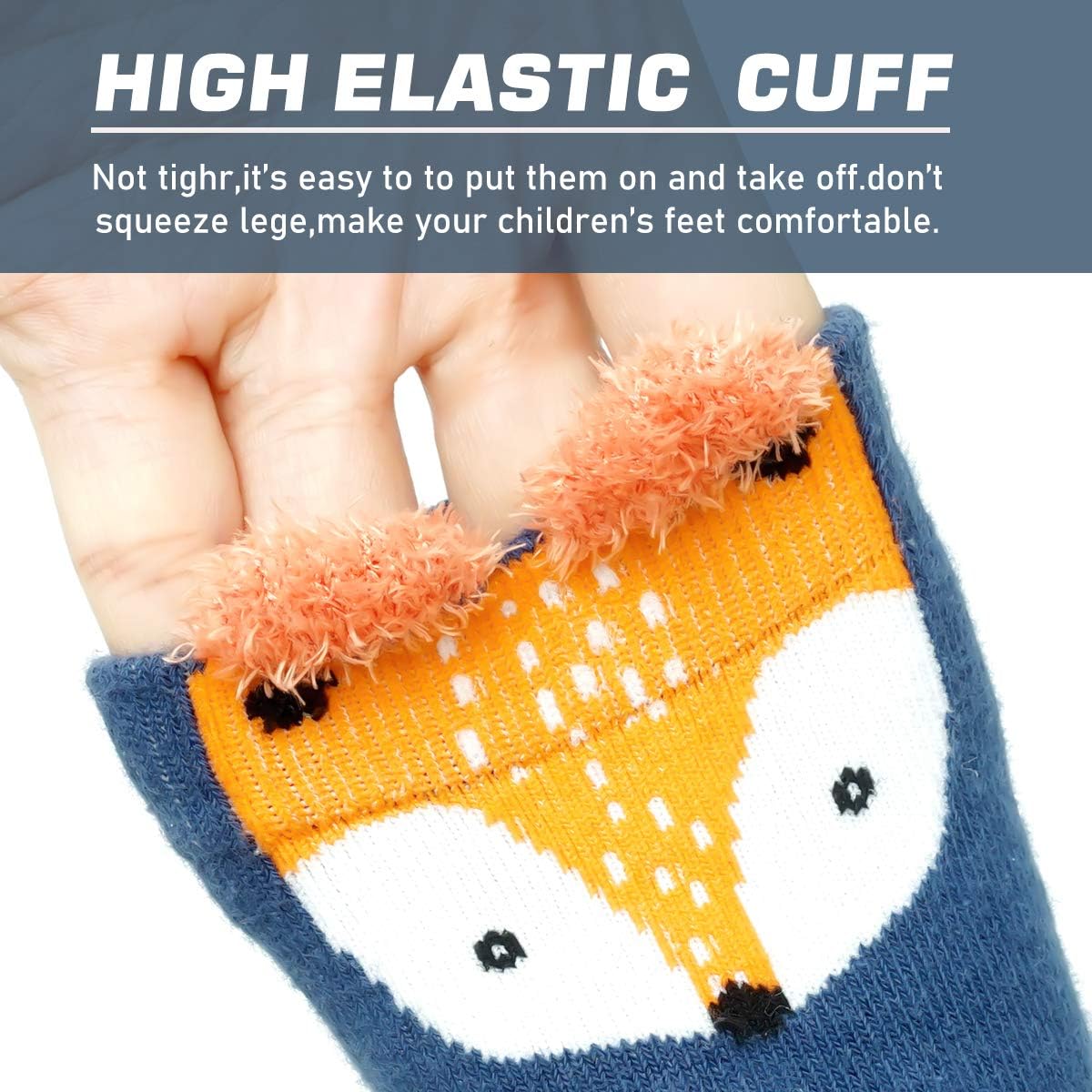 Baby Toddler Sock Shoes TPE Sole Non-Skid Floor Slipper Baby Boy Girls Breathable Thick Indoor Outdoor Winter Warm Shoes Socks - Image 4