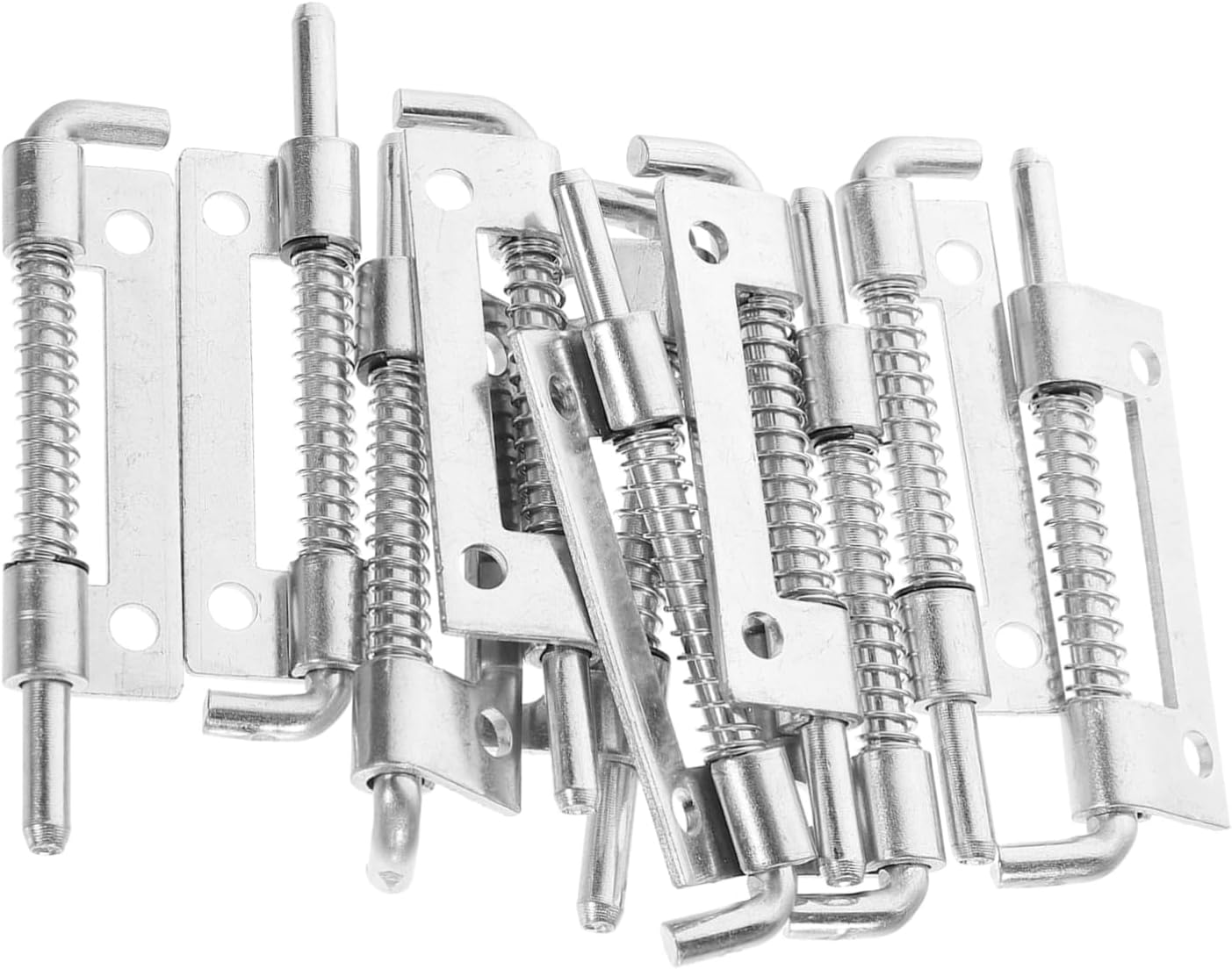 PartyKindom 40pcs Spring Latch Movable Bolt Heavy-Duty Spring-Loaded Lock for Cabinet Doors Galvanized Construction Easy Installation for Kitchens and More